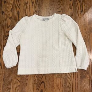 Sara Campbell, white top, size Large